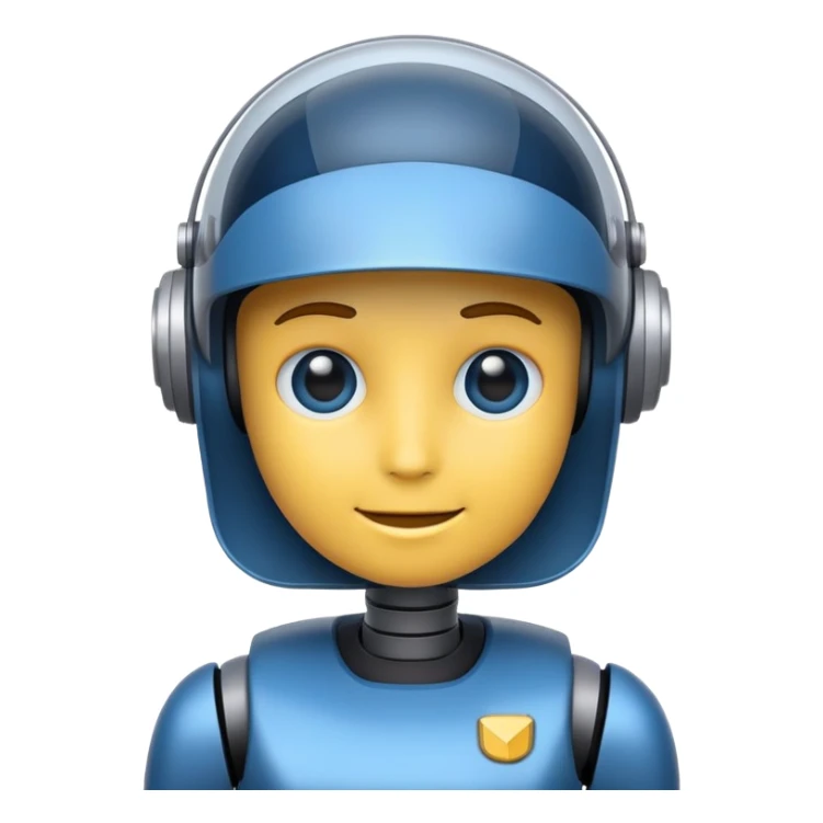 copilot AI assistant emoji can make each expression can be animated face is mostly a bluish color subtle resemblance to a robot to tie in the AI visual. approachable professional smart resourceful good at coding research chatting advising and many other things sticker