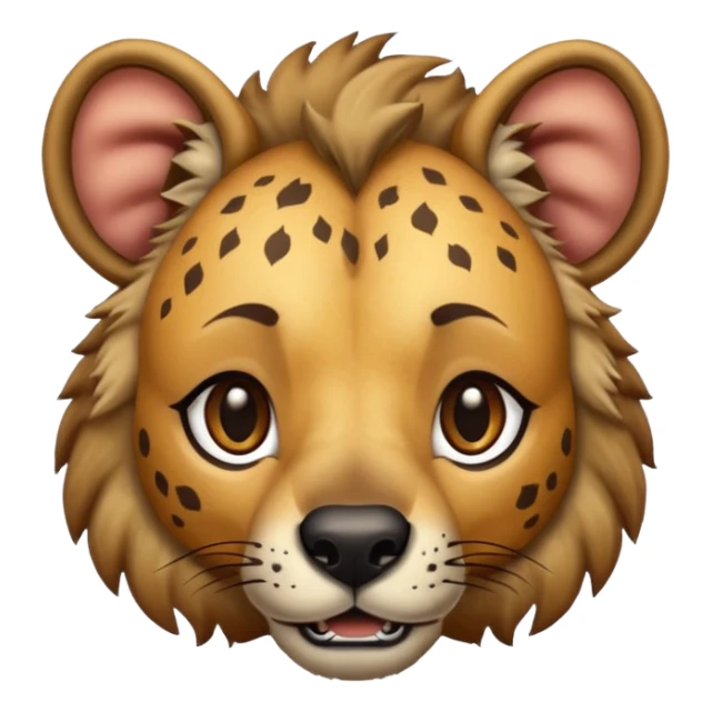 The hyena is something between a lion and a dog. A very subtle distinction.  sticker