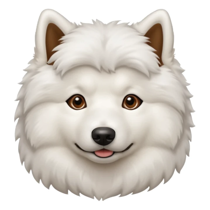 A cute dog. The dog breed should be samoyed. sticker