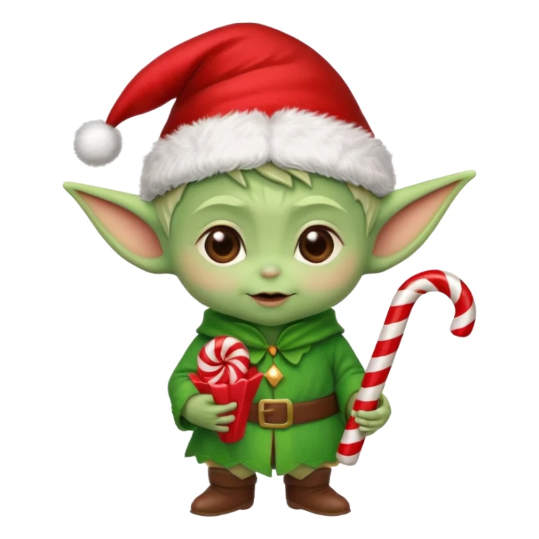 baby yoda christmas elf sticker