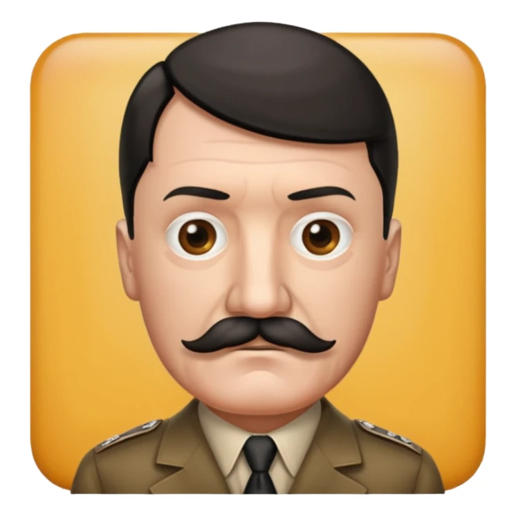 Emoji Adolf hitler avec une moustache carrée sticker