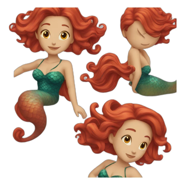 delphine-mermaid-red-hair sticker