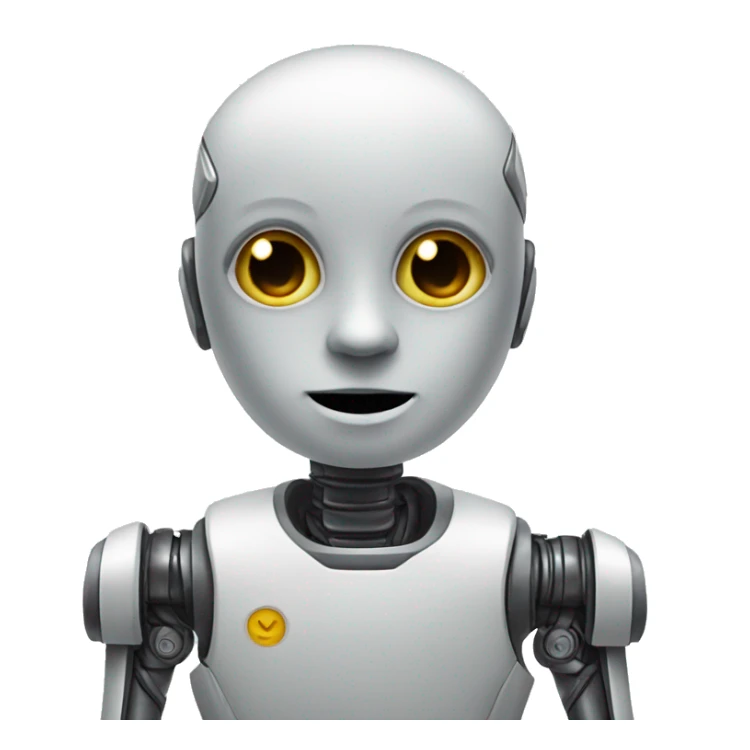 a humanistic robot sticker