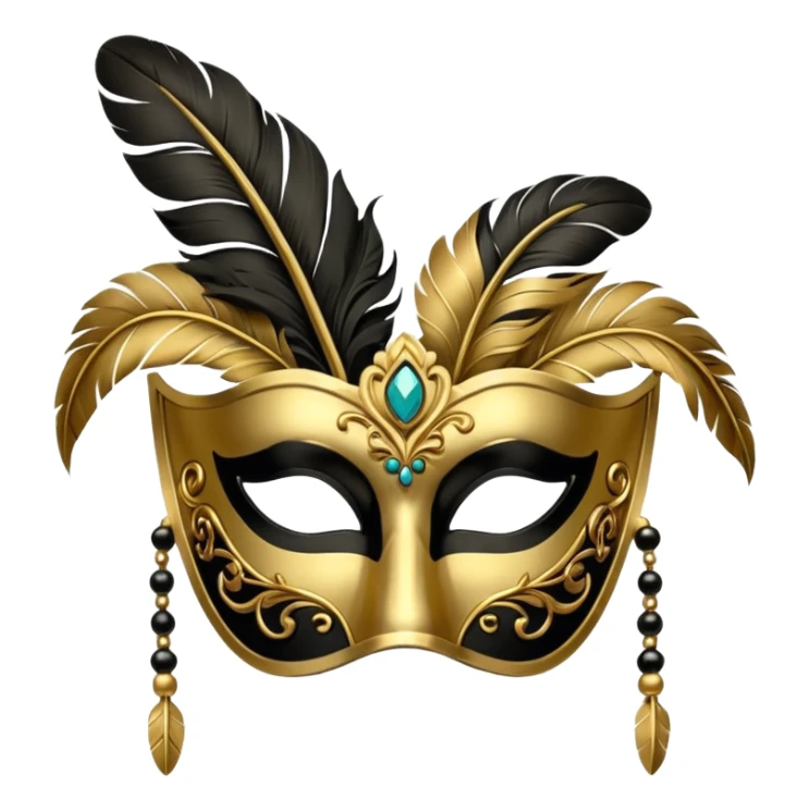 Venetian mask, simple and bold, minimal details sticker