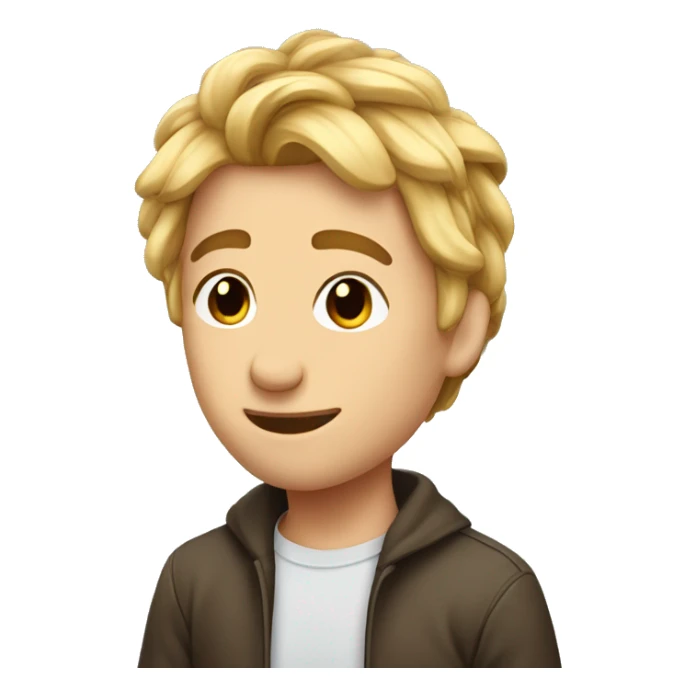 Tucks hair behind ear cutely  sticker