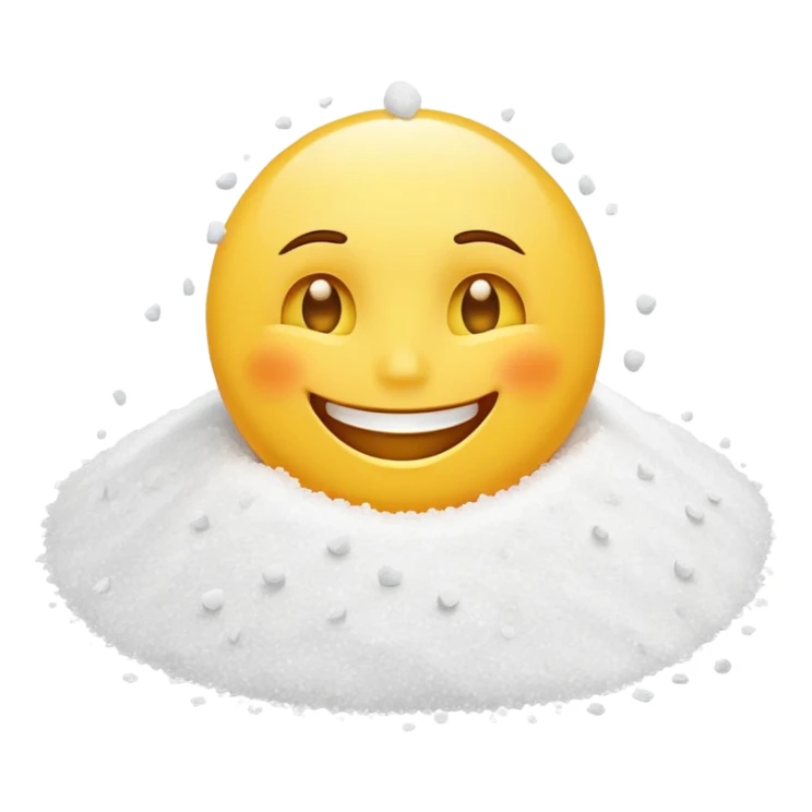 happy face with a pile of salt in front of him sticker