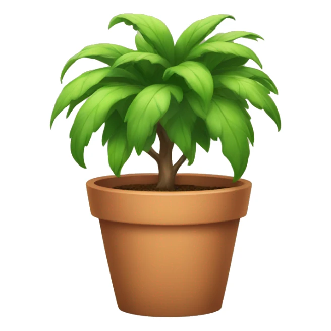 potted plant under the house roof sticker