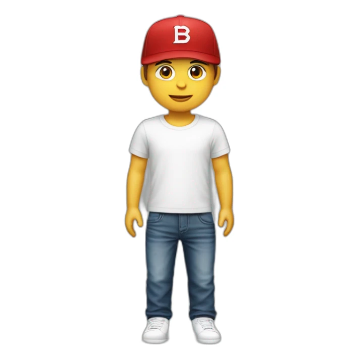 Un niño con gorra hugo boss camiseta armani  sticker