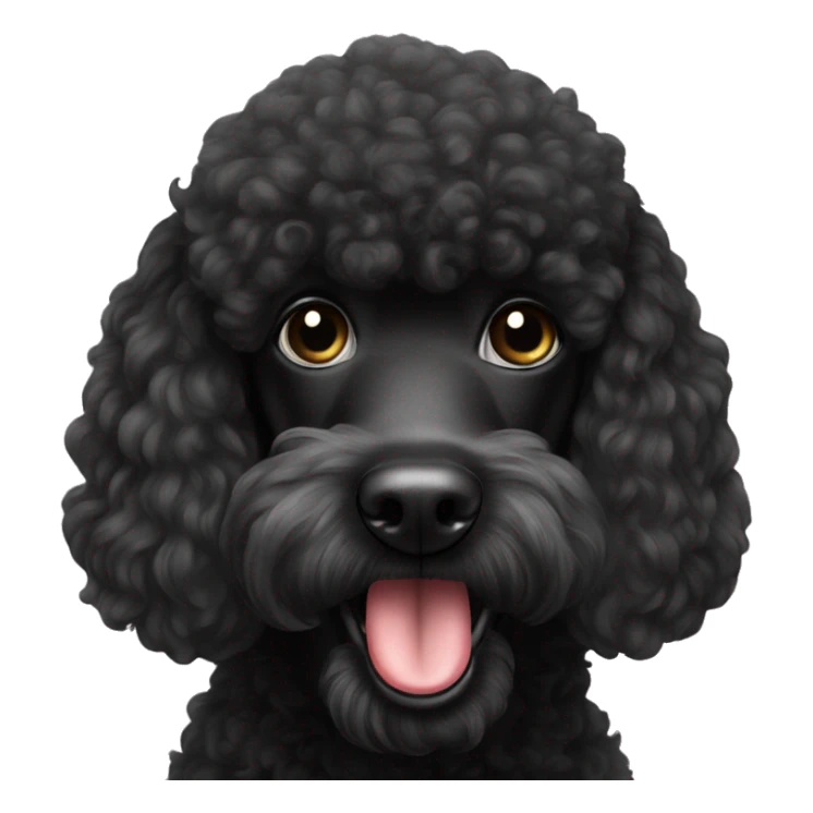 black poodle with stinky mouth sticker