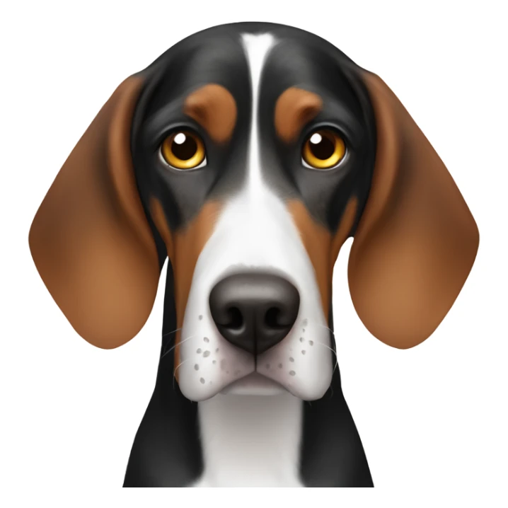 English coonhound. Heterochromia. sticker