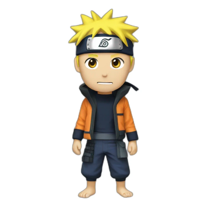 Naruto qui fait salut de la main  sticker