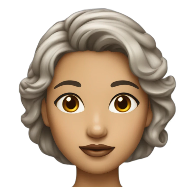 Boss lady wealthy rich caramel skinned girl with Asian features and full lips sticker