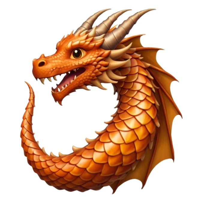 dragon horn emoji, large spiraled horn with dragon scale texture, dramatic lighting sticker