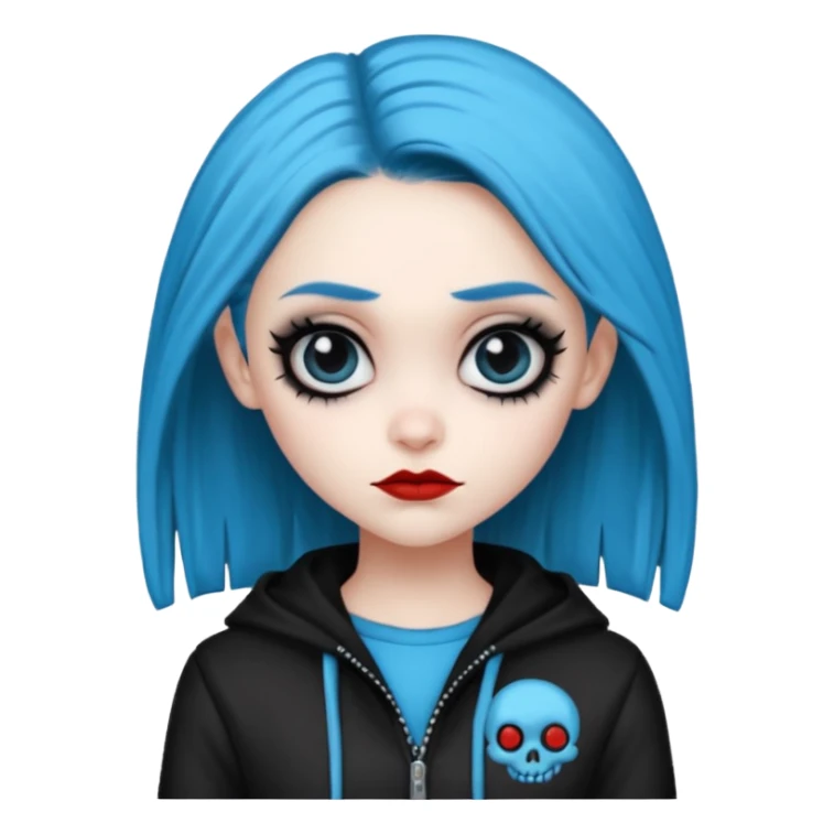 Ghoulia yelps monster high doll in scene/emo style sticker
