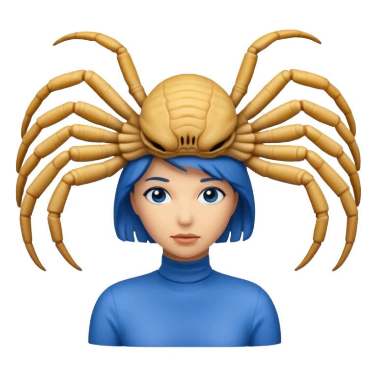 woman with blue Facehugger sticker
