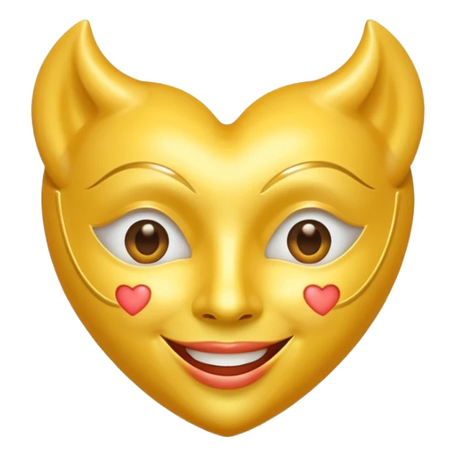 yellow heart with a theater mask sticker