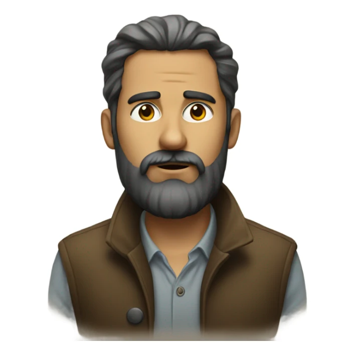 portrait of a bearded man sticker