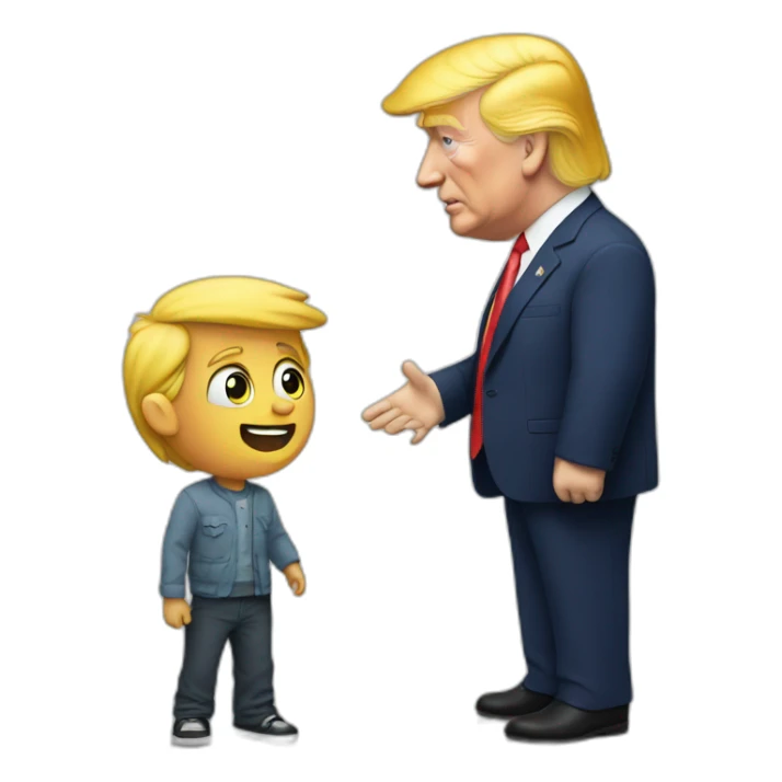 Trump with kid sticker
