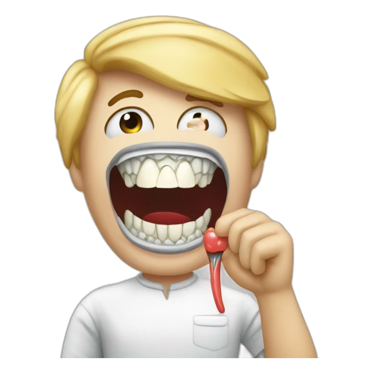 Dental trump qui fait caca sticker