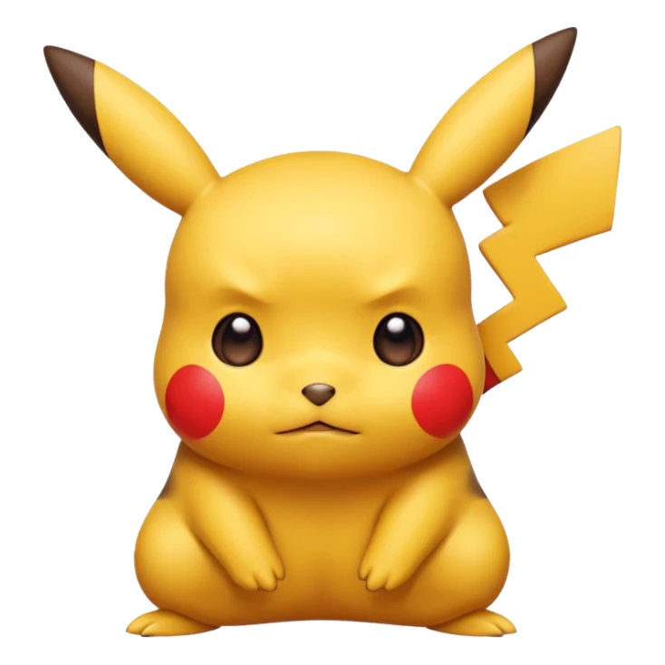 Un Pikachu rouge qui et triste sticker