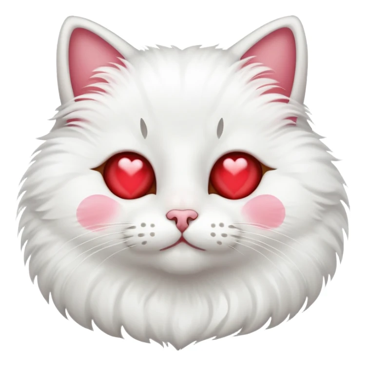 Cat with heart eyes no nose sticker