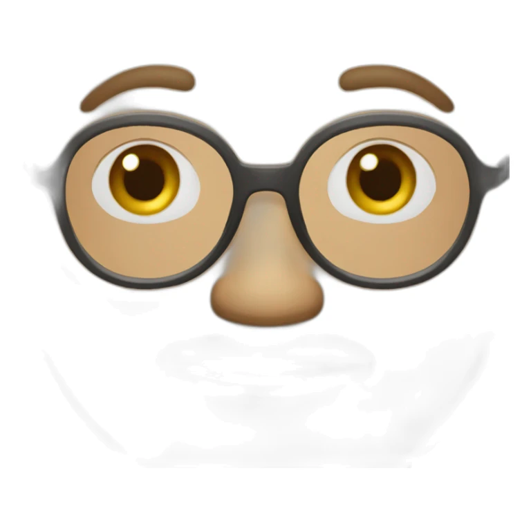 Almost bald 40-year-old man with beard and glasses sticker