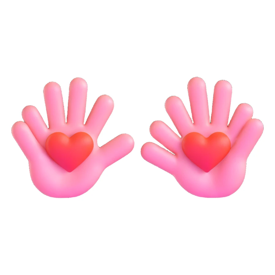 cat paw making Korean finger heart gesture, two paw fingers forming small heart shape, soft fur texture, warm lighting, kawaii aesthetic, minimal clean composition sticker