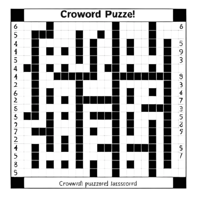 part of a newspaper crossword sticker