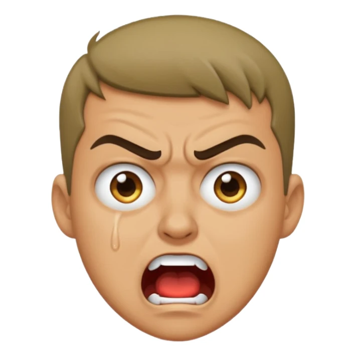 gay angry rage screaming loudly cryjng sticker