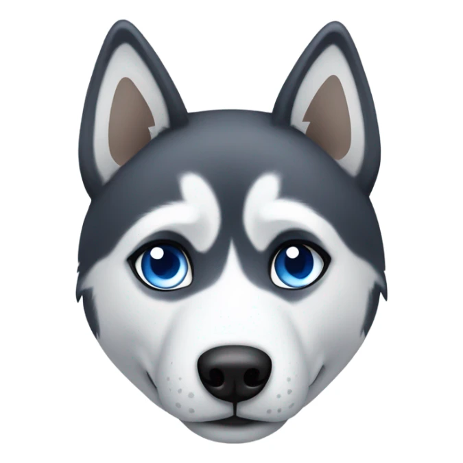 Husky with one blue eye and one brown eye sticker