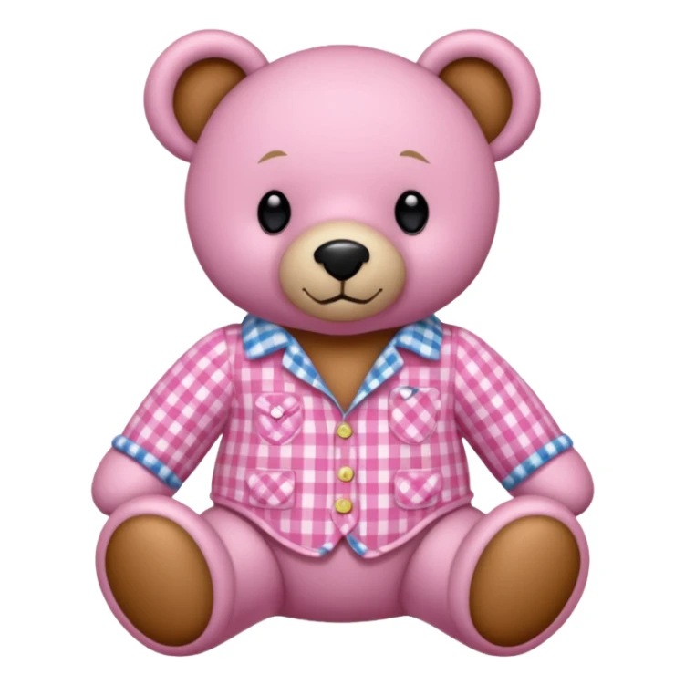 ralph lauren teddy bear wearing pink gingham sticker