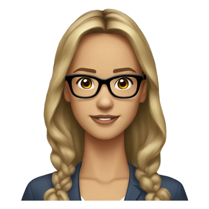 Caucasian Jessica alba with glasses  sticker