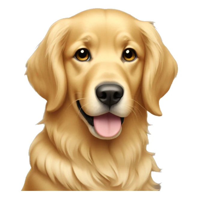 golden retriever girl sticker