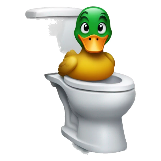  duck on the toilet  sticker