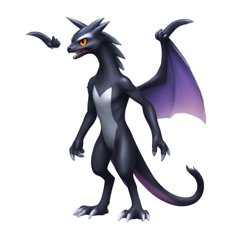 Edgy Cool Nargacuga-Noivern-Pokémon-fusion-cat Full Body sticker