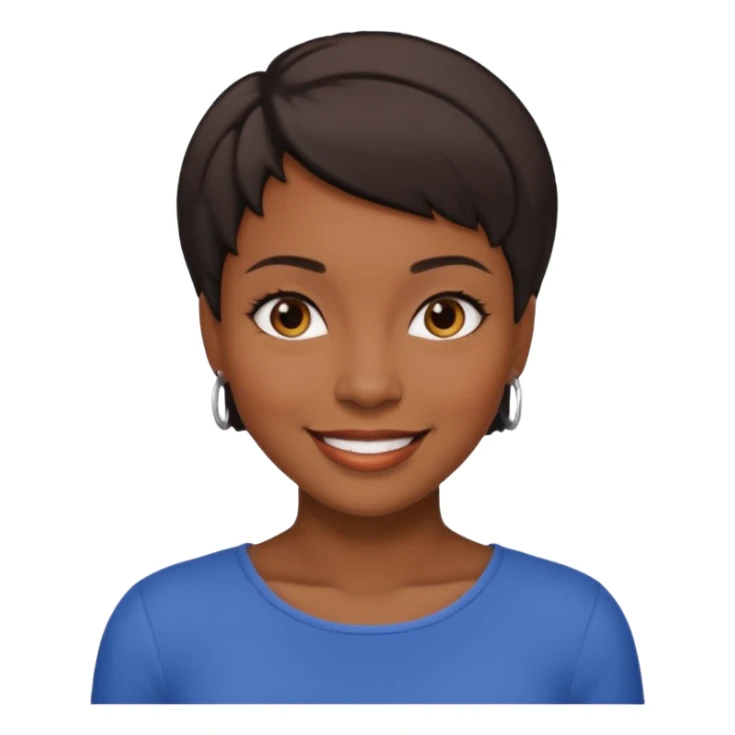 mulher negra cabelo curto sticker