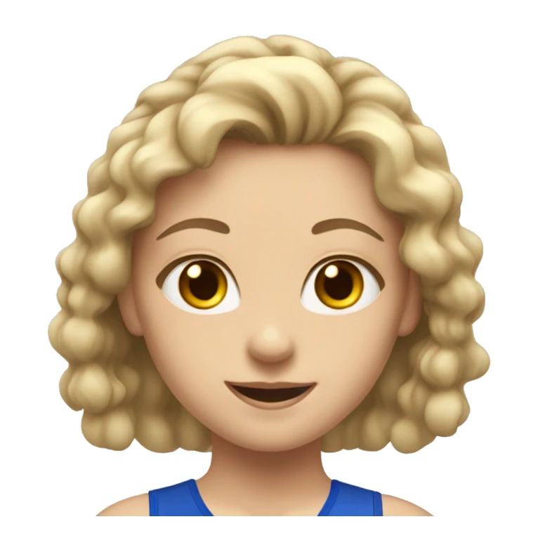 summer olympics gymnastics caucasian girl sticker