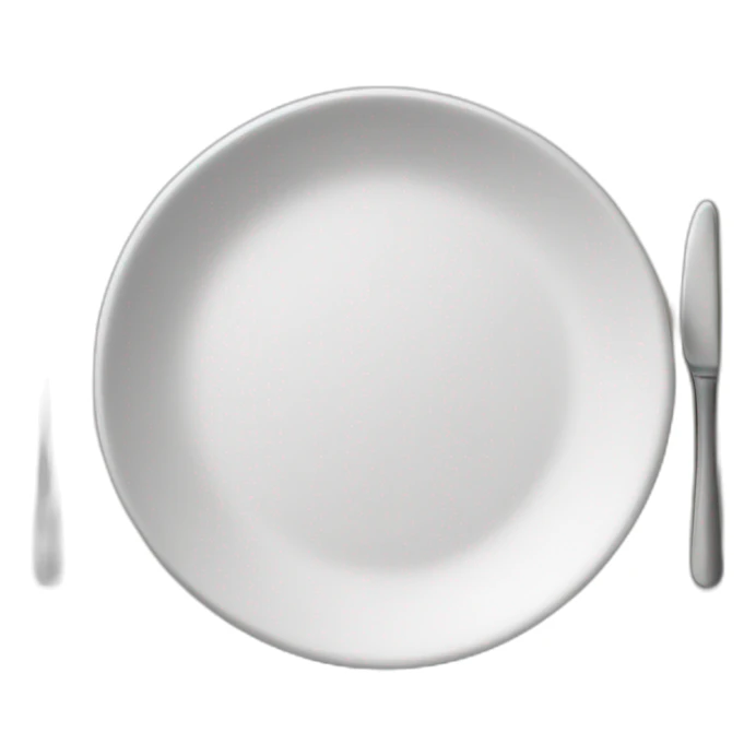 Plate from the top with a paper « YOU » in sticker