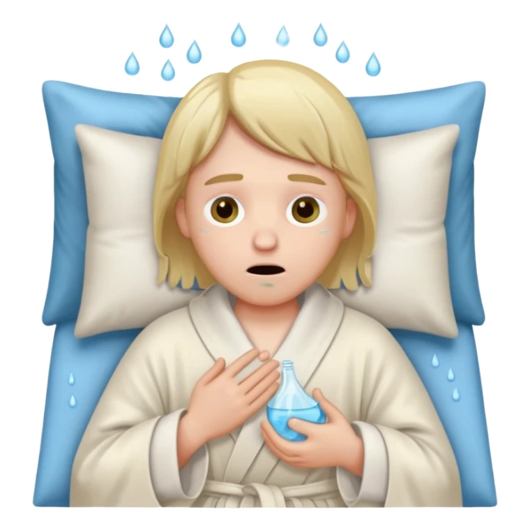 persona que se encuenta mal con gripe  sticker