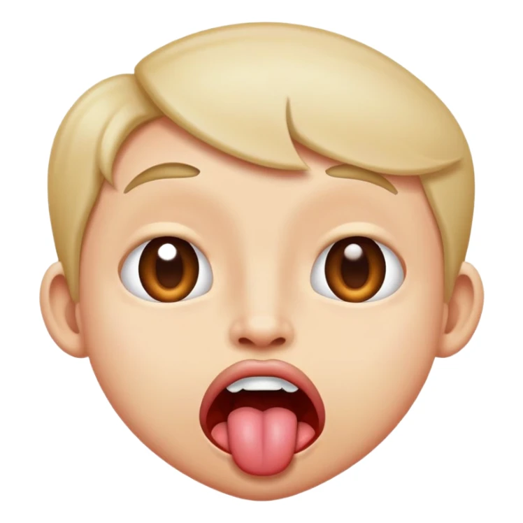 Eyes crossed and tongue out sticker