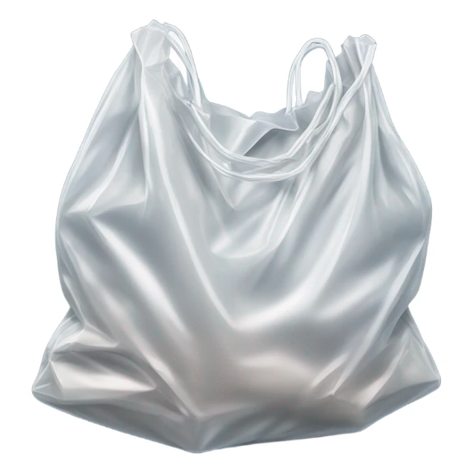 Plastic shopping bag sticker