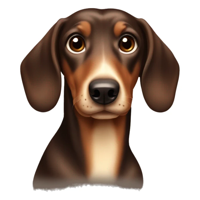 dark brown and cream dacshund sticker