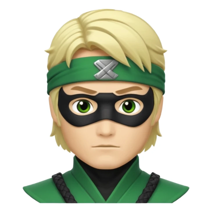 Green ninja Lloyd garmadon blonde hair sticker