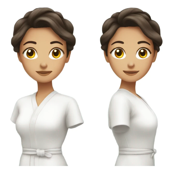 Brunette in spa sticker