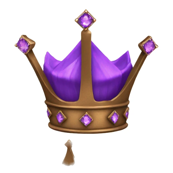 Bronze Crown with some purple diamonds sticker