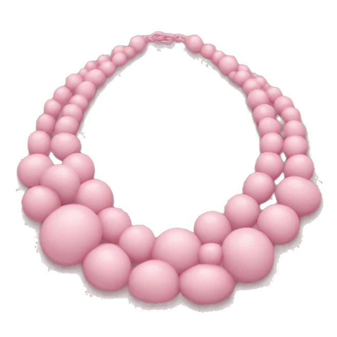 pastel pink beads on the neck sticker