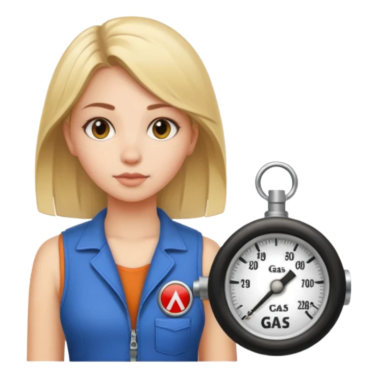 Gas gauge girl with Kellie name on  sticker