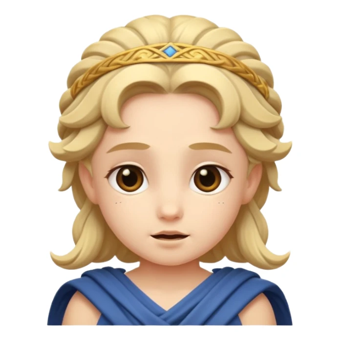 greek mithology character, cute and with emotion sticker
