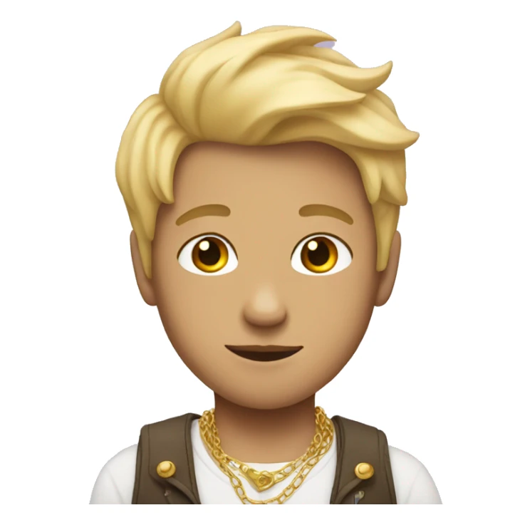 dreamy boy with necklace and blonde hair sticker