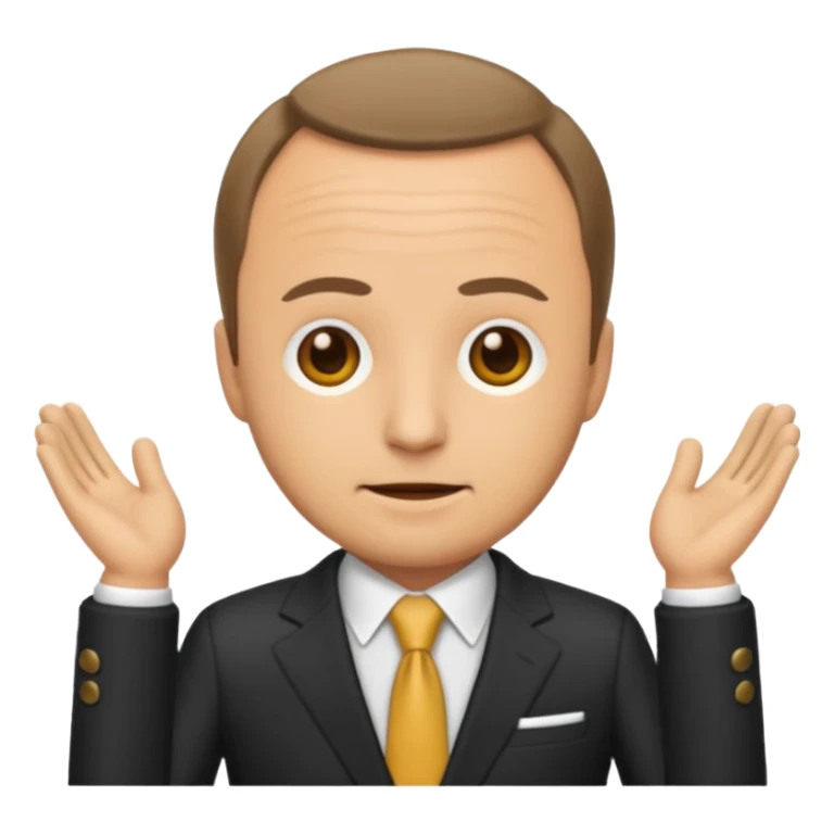 Friedrich Merz emoji, with a different suit sticker